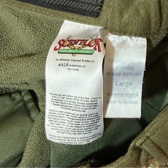ScentLok Men’s Large Vertigo Camo Hunting Pants Full Season Odor Control 3320 - Picture 9 of 13